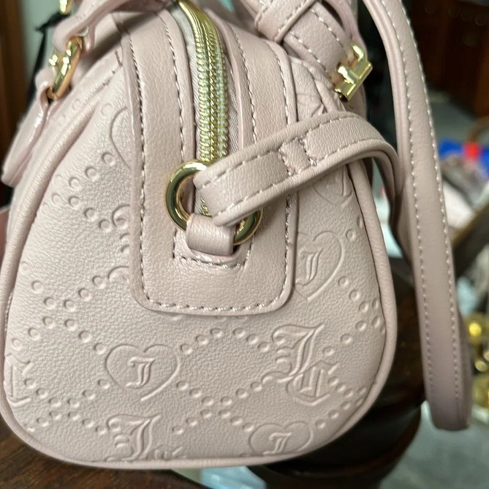 Juicy couture  Satchel  crossbody bag dusty pink  Vegan  gold accents  NWT